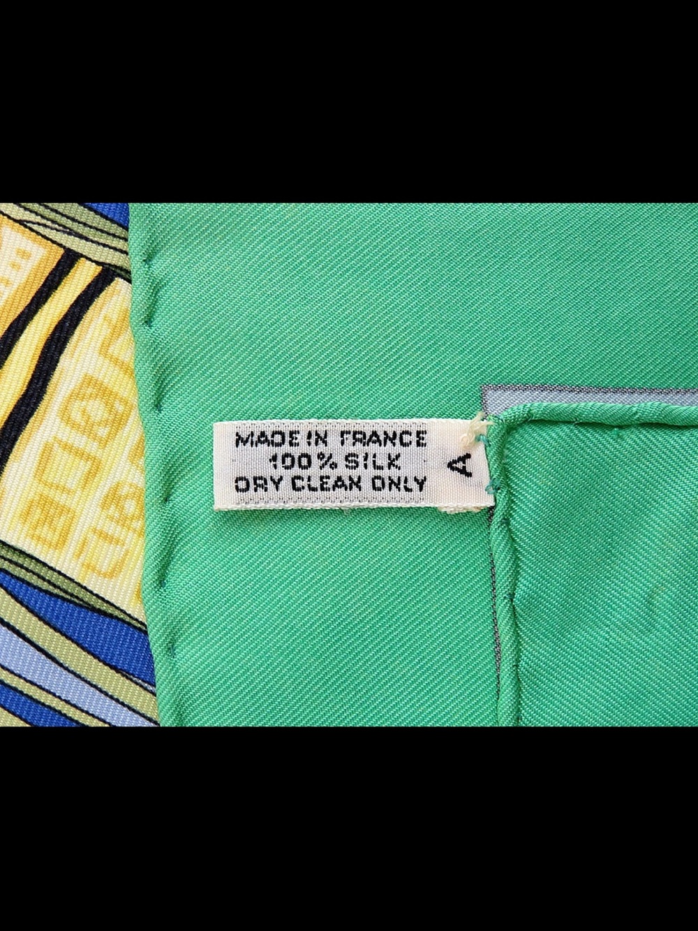 Hermes Silk Scarf in Mint Green, Pink, Blue and Gold - Picture 12 of 13